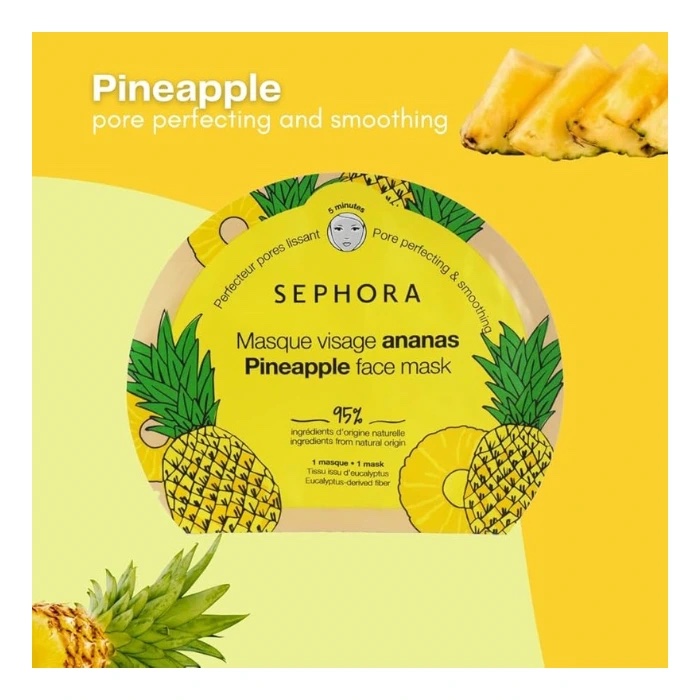 ماسک ورقهای آناناس سفورا (Sephora Pineapple Face Sheet Mask) - تصویر 2