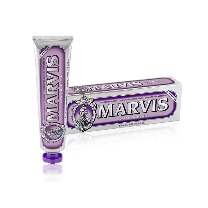 خمیردندان سفیدکننده ملایم جاسمین مینت مارویسMarvis Jasmine Mint Toothpaste برای حفظ سلامت و زیبایی دندان‌ها.