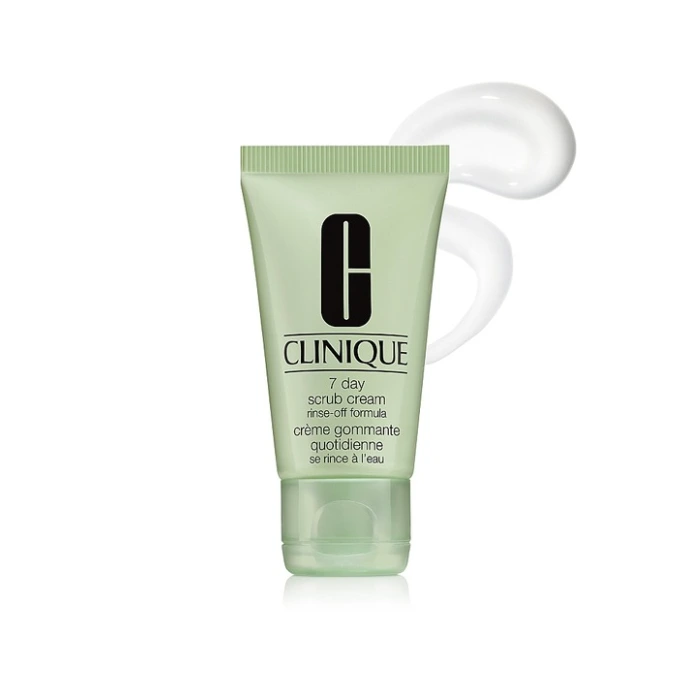 اسکراب 7 روزه کلینیک Clinique 7 Day Scrub Cream، مناسب لایه‌برداری ملایم و استفاده روزانه برای پوستی نرم و شفاف.