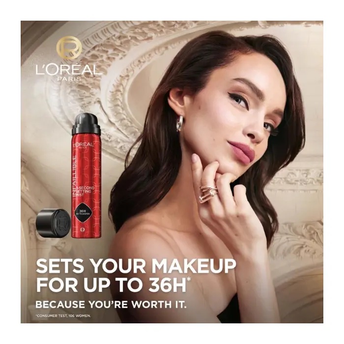 اسپری فیکس سه ثانیهای میکروفاین لورال (Infallible 3-Second Micro Fine Setting Mist L'Oréal Paris) - تصویر 2