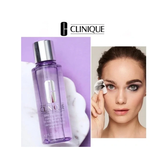 محلول دوفاز مینی پاککننده آرایش چشم و لب کلینیک (Clinique Take the Day Off Makeup Remover for Lid, Lip & Eyes - Mini) - تصویر 2