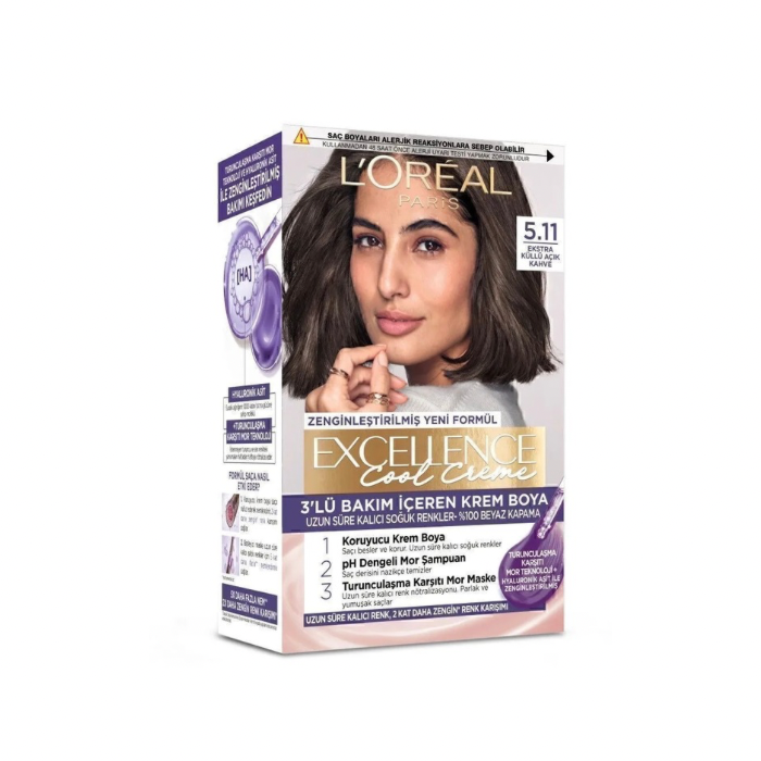 رنگ موی ضد زردی لورال پاریس (L'Oréal Paris Excellence Cool Crème)