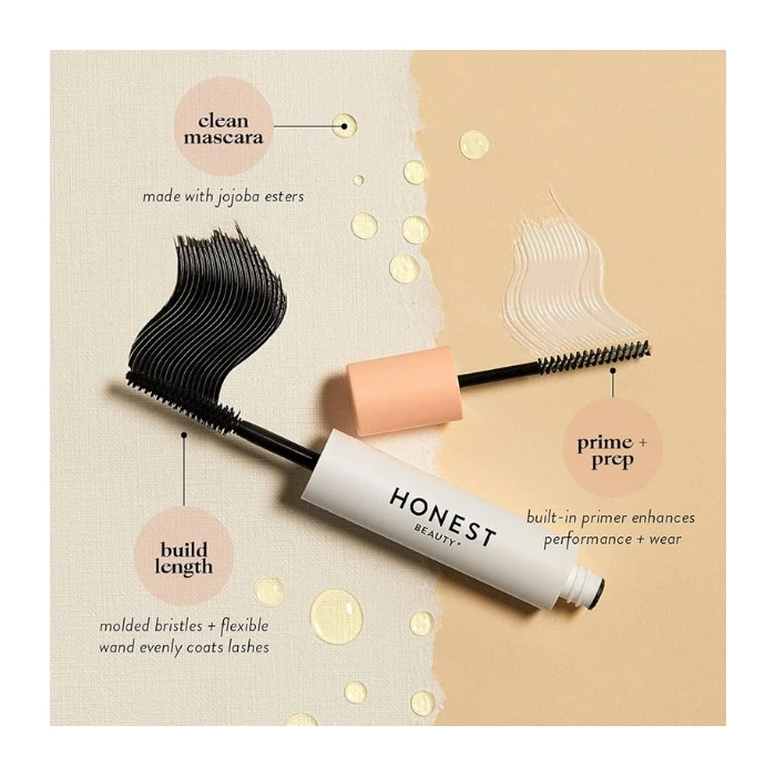 ریمل و پرایمر مژه دوطرفه هانست بیوتی (Honest Beauty Extreme Length Mascara + Lash Primer | 2-in-1) - تصویر 3