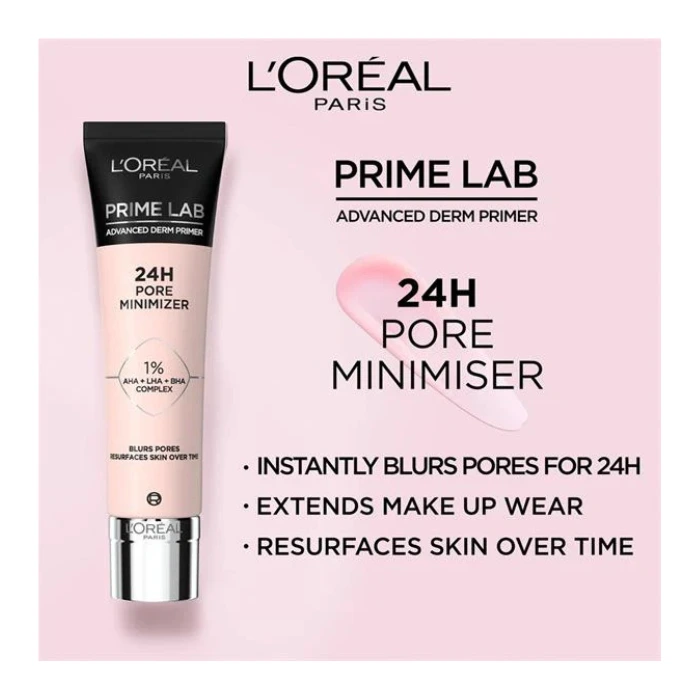پرایمر منافذ ۲۴ ساعته لورال پاریس(L’Oréal Paris Prime Lab Up to 24H Pore Minimizer Face Primer) - تصویر 2