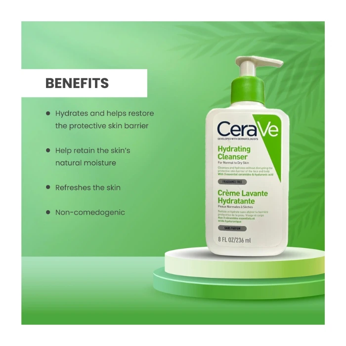 شوینده مینی آبرسان سراوی (CeraVe Hydrating Cleanser – Mini Size) - تصویر 3