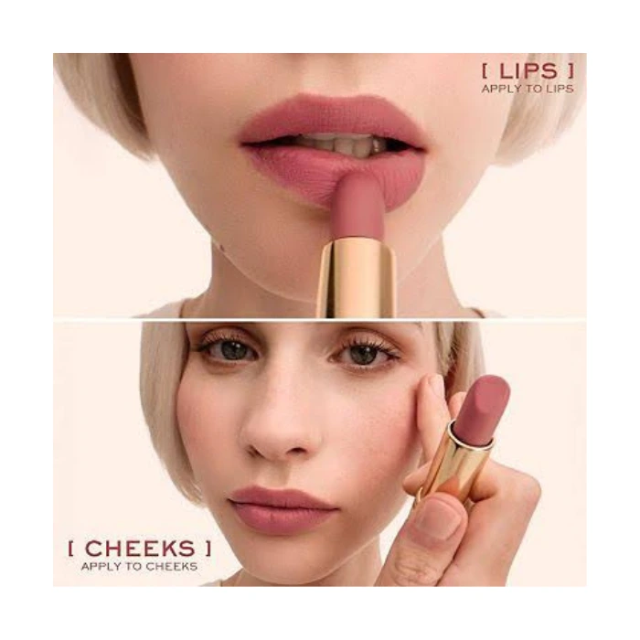 رژلب مات مینی هاش هاش لانکوم (Lancome Lipstick Hush Hush Matte 320 - Mini Size) - تصویر 2