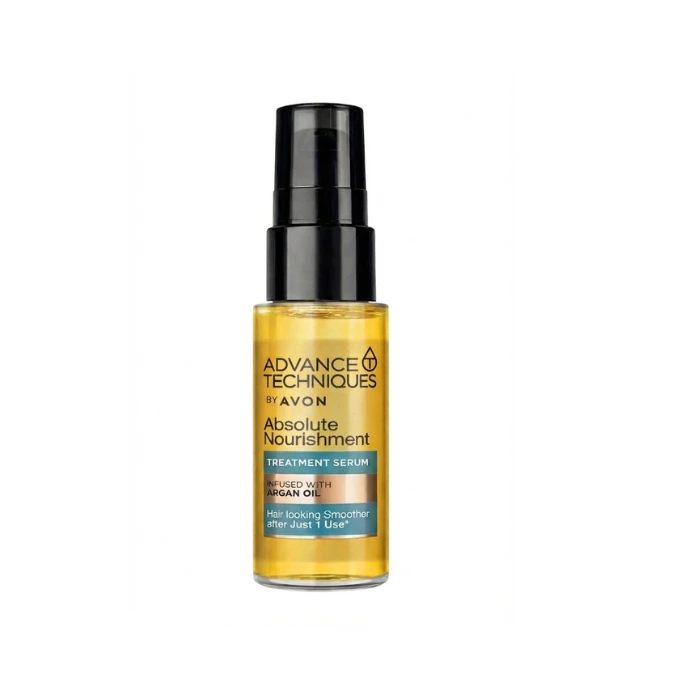 سرم موی ترمیم کننده حاوی روغن آرگان آون (Avon Absolute Nourishment TREATMENT SERUM INFUSED WITH ARGAN OIL)