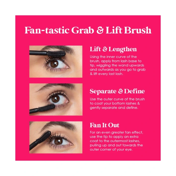 ریمل مینی فرکننده و حالتدهنده گرنده کازمتیکس گرند فاناتیک حاوی وایدلش (Grande Cosmetics GrandeFANATIC Fanning & Curling Mascara Infused With Widelash) - تصویر 3