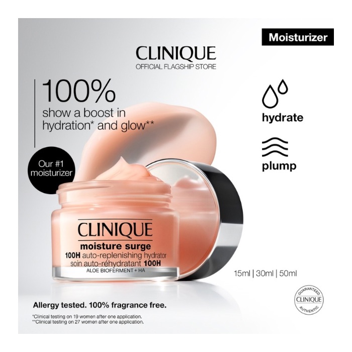 آبرسان ۱۰۰ ساعته کلینیک مدل مویستچر سرج (Clinique Moisture Surge 100H Auto-Replenishing Hydrator) - تصویر 2