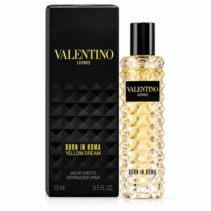 عطر مینی مردانه ولنتینو اومو بورن این روما یلو دریم ۱۵ میل (Valentino Uomo Born in Roma Yellow Dream Eau de Toilette) - تصویر 2